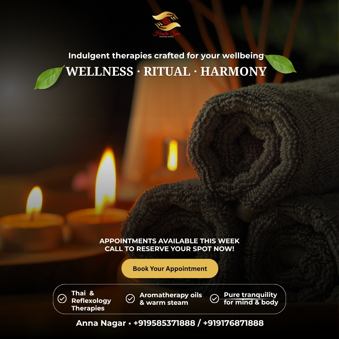 Hasta Spa & Beauty Salon Facebook ad: Relax. Refresh. Restore. at Hasta Spa - Anna Nagar
