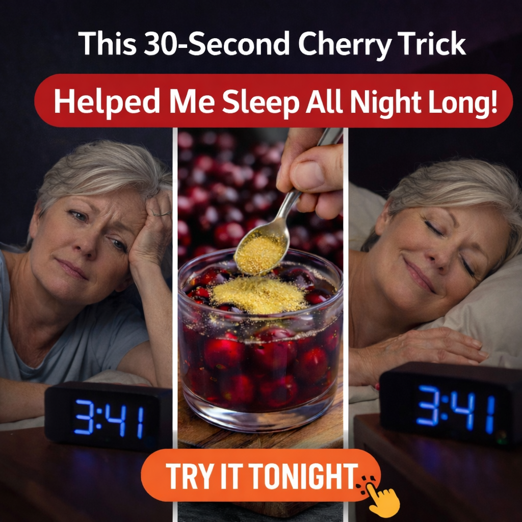 Happy Linda Facebook ad: 30-Second Cherry Trick Stopped My 3am Wake Ups