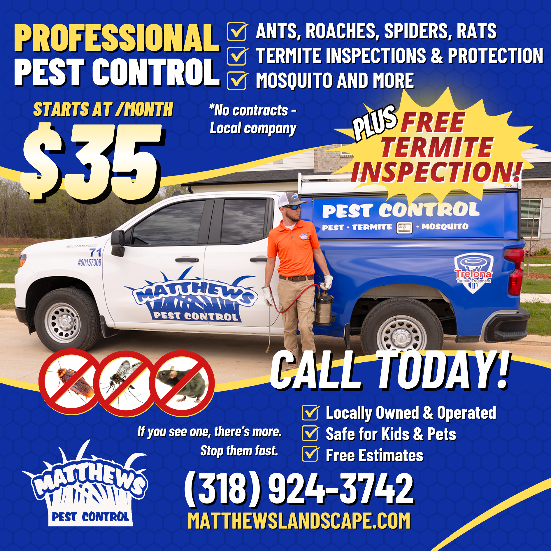Matthews Landscape & Pest Facebook ad