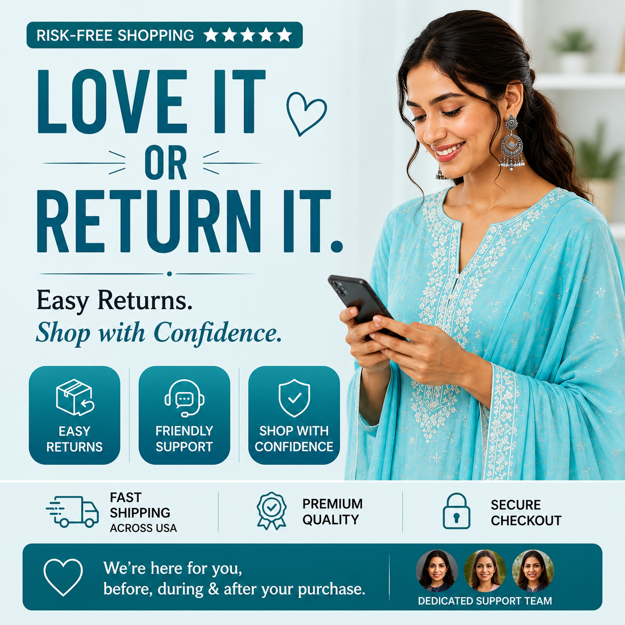 Trendia Global Facebook ad: Get Indian Wear in 3 Days