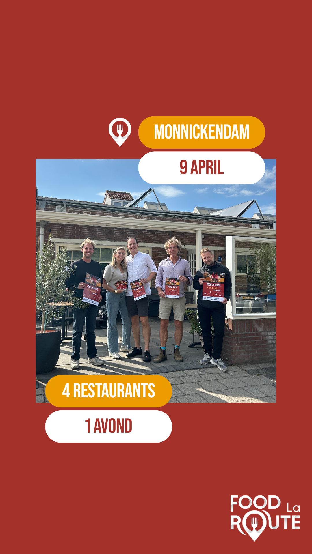 Food La Route Facebook ad: Bekijk de beschikbare tafels en plan jullie culinaire uitje.