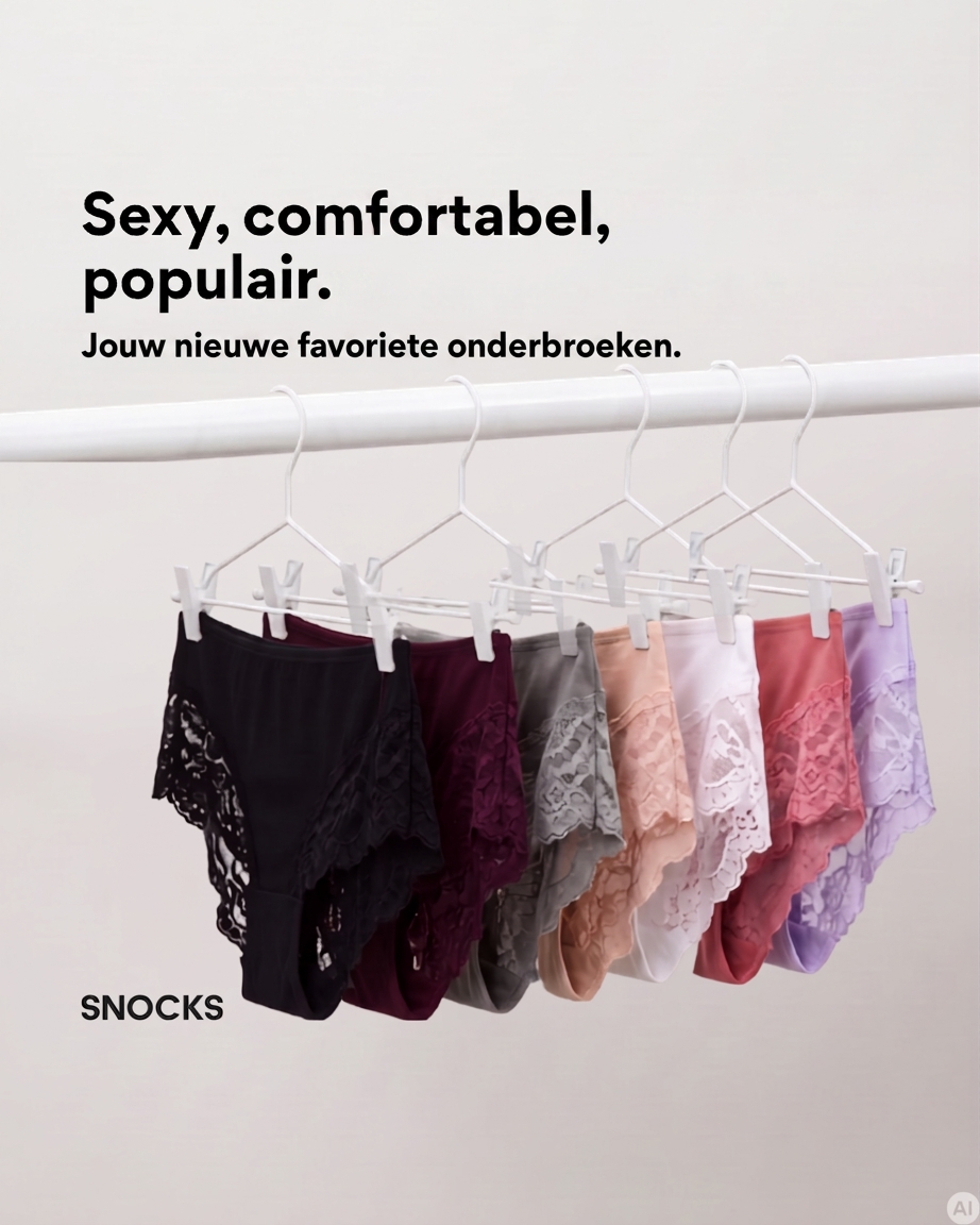 Snocks Facebook ad: Onze Hipsterslips met sexy, maar simpele kanten details Nu…