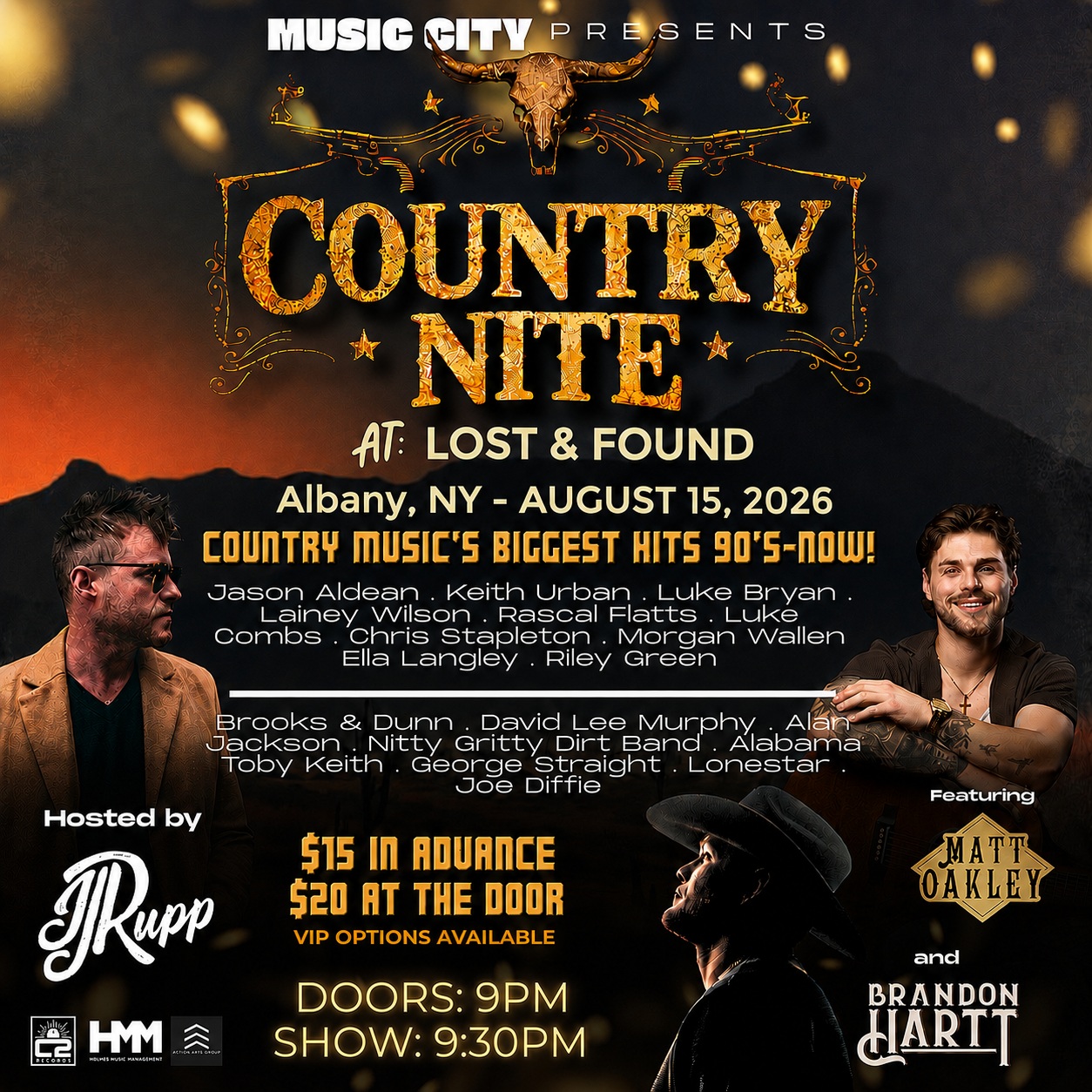 Country Nite Facebook ad: Country Nite 8/15 Albany, NY @ lost & found