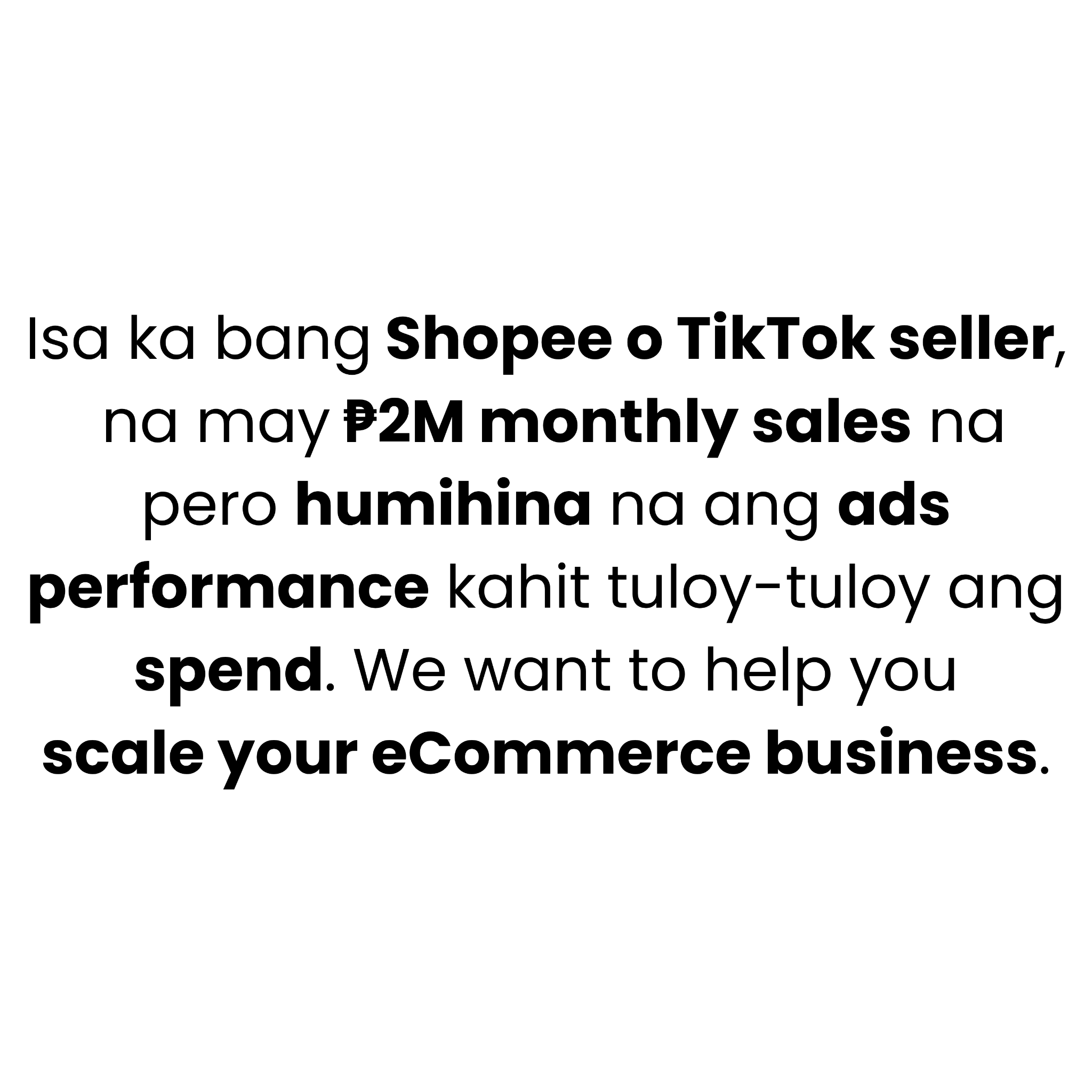 ECOM Accelerator Facebook ad