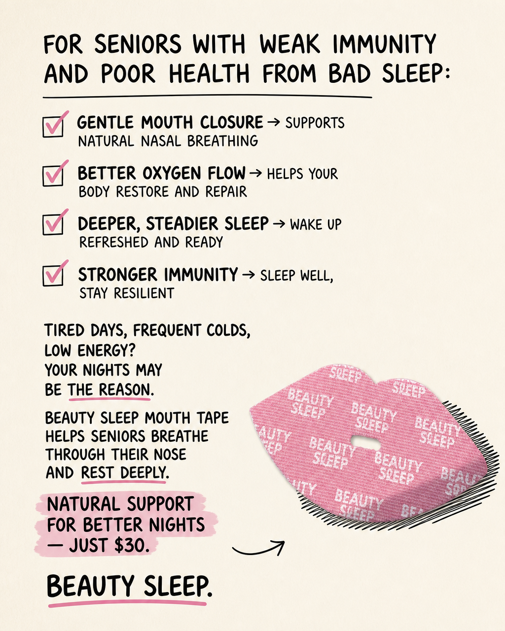 Beauty Sleep Facebook ad