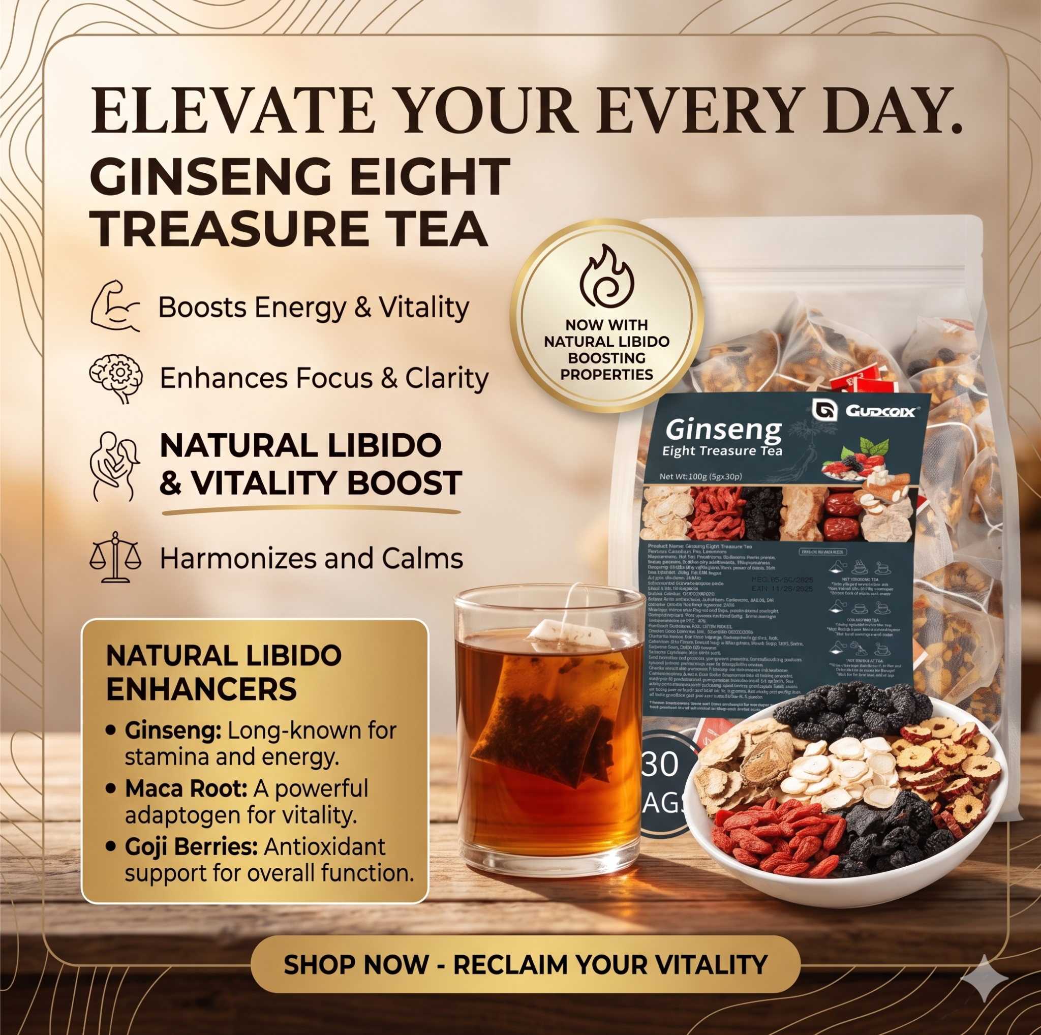 Azubuike Facebook ad: GINSENG FIVE TEA GH, Ecommerce store