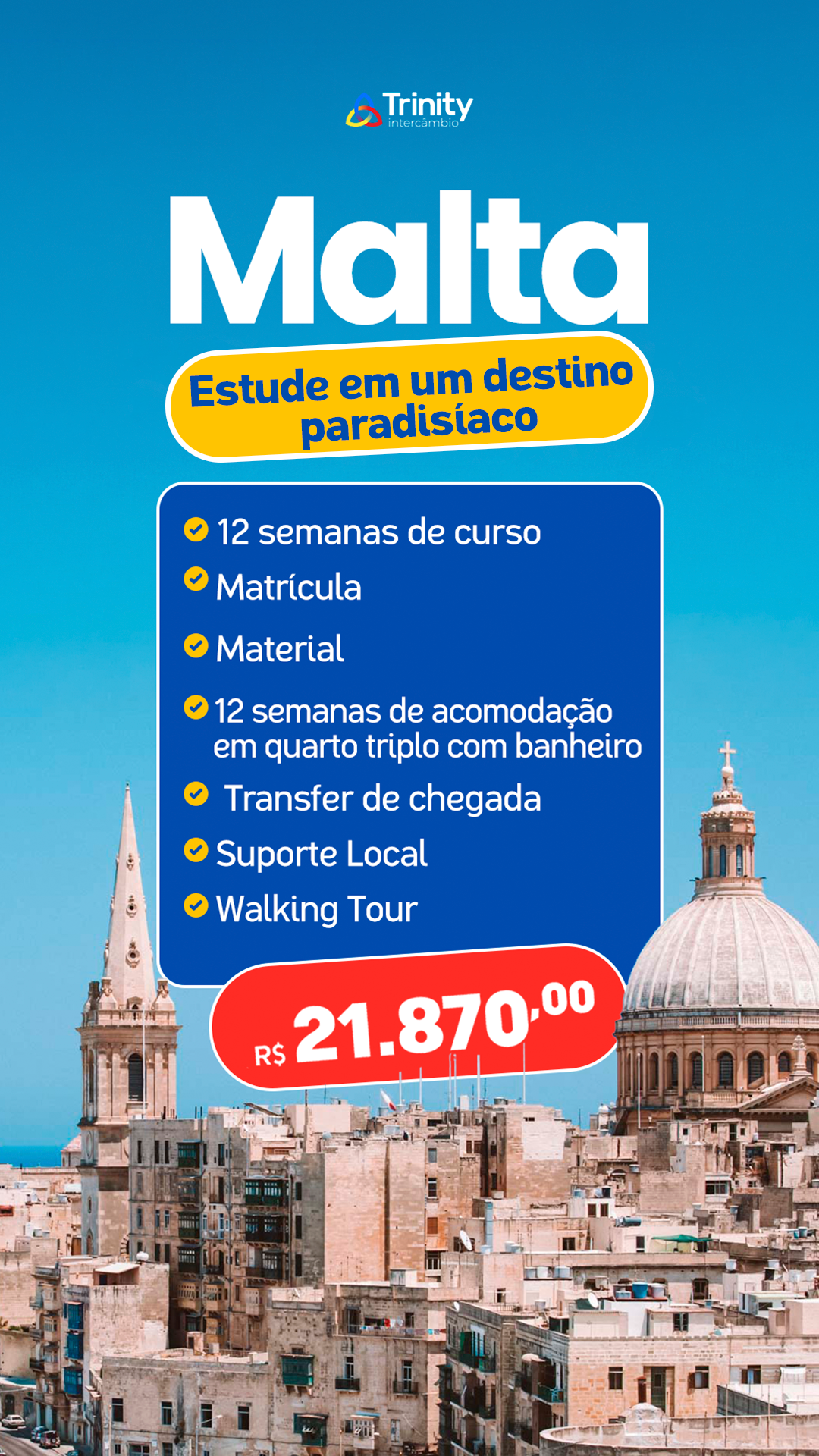 Trinity Intercâmbio Facebook ad