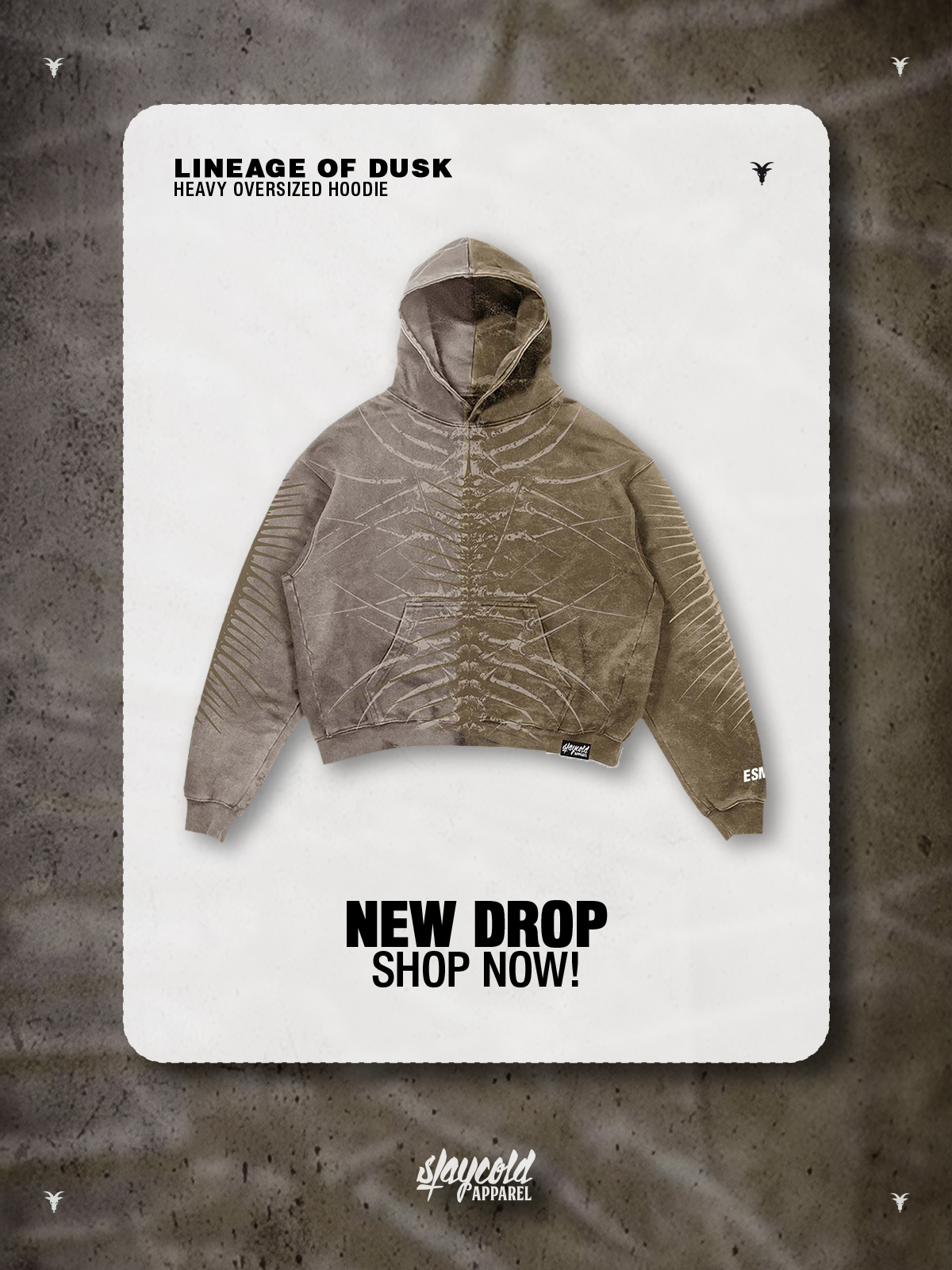 Stay Cold Apparel Facebook ad: STAY COLD. DROP LIVE.