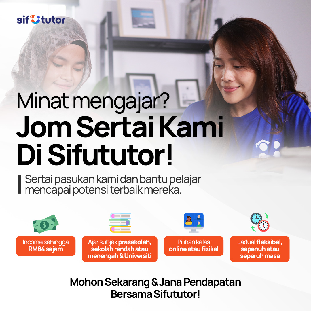 sifututor.my Facebook ad: Suka Bantu Orang Belajar? Kami Nak Orang Macam Anda.