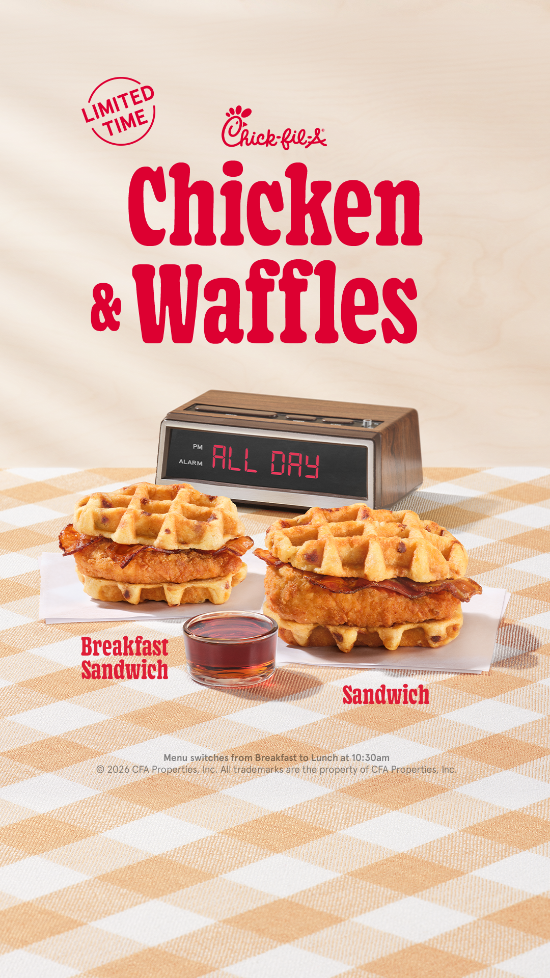 Chick-fil-A Facebook ad: Chicken & Waffles