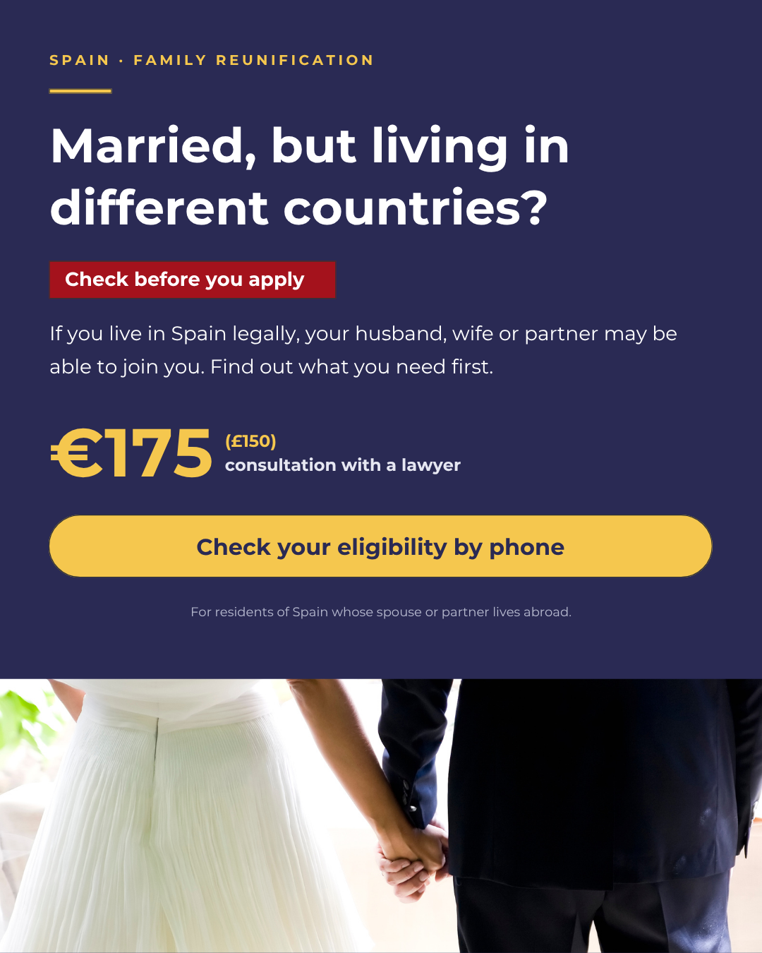 IASimmigration Facebook ad: Bring your spouse to Spain