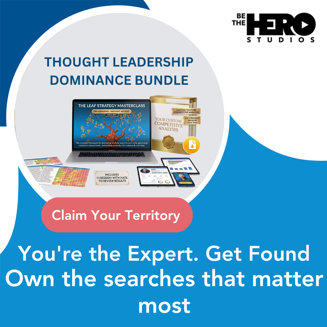 Be The Hero Studios Facebook ad: The Stage Finds You When You Own the Search