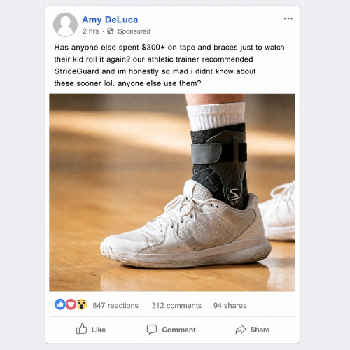 StrideGuard Facebook ad