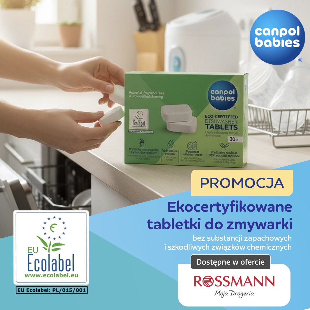 Canpol babies. Udany początek macierzyństwa Facebook ad: CANPOL BABIES tabletki do zmywarki, Eko