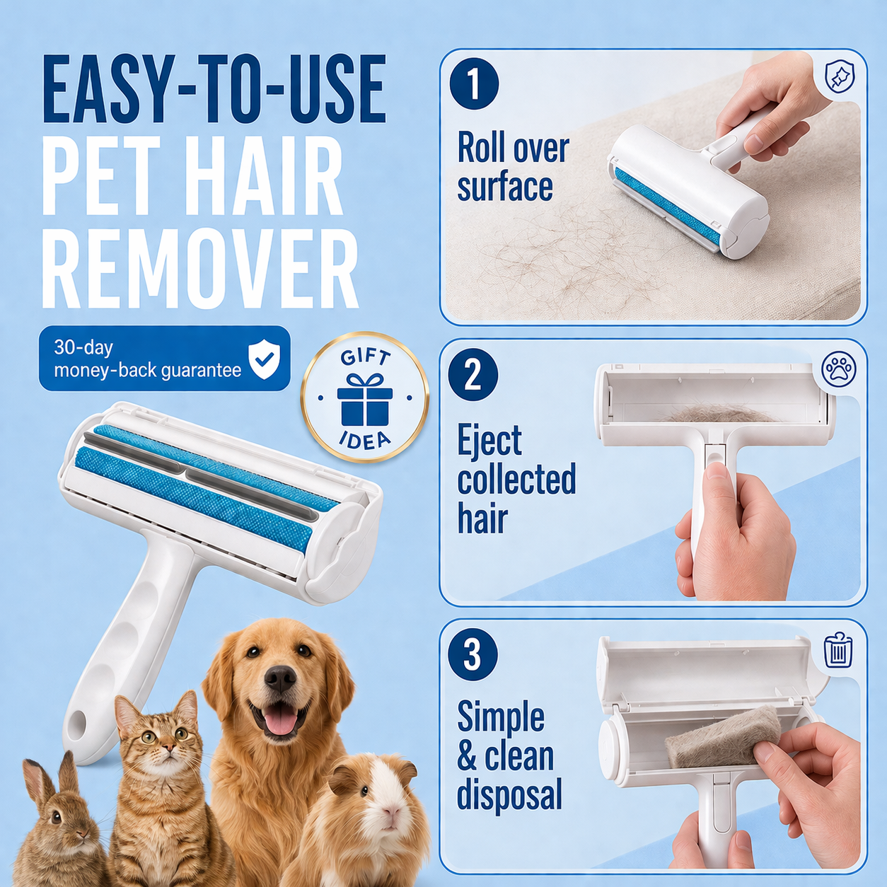 Refyns Facebook ad: Say Goodbye to Pet Hair