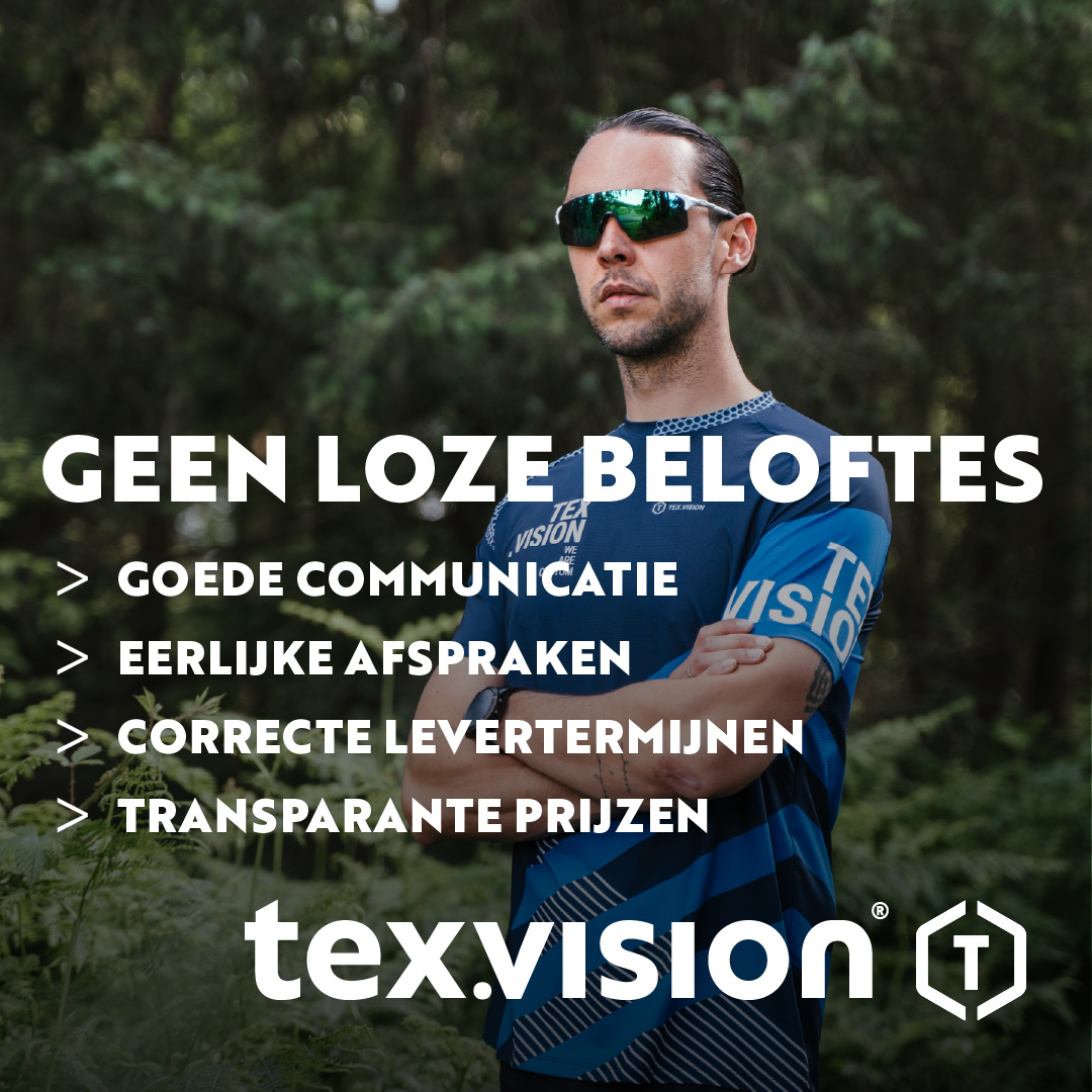 Tex.Vision - Custom sportswear for winners Facebook ad: Custom loopkleding - ontwikkeld voor clubs, wedstrijdteams…