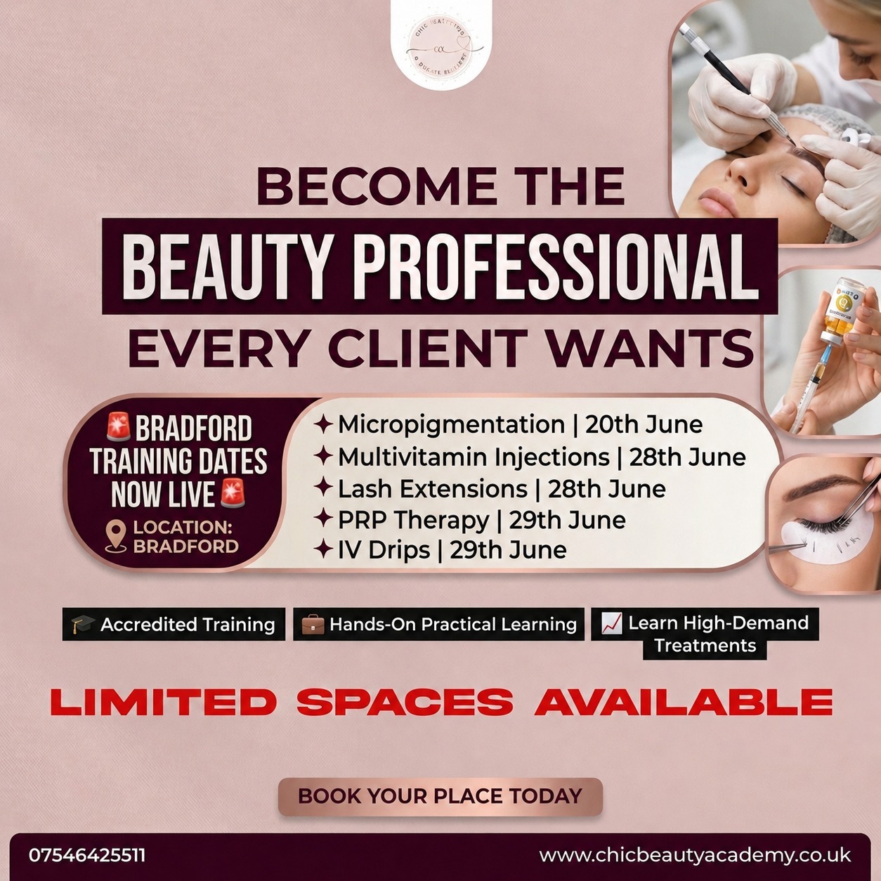 Chic Aesthetics & Beauty Academy Ltd UK  Facebook ad