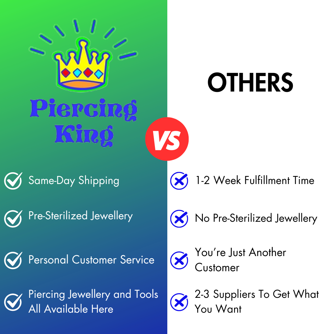 Piercing King Facebook ad: Free Shipping Over $300