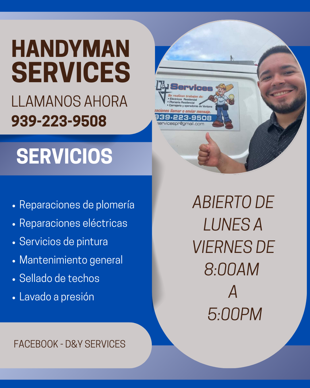D&Y Services Facebook ad from May 18, 2026