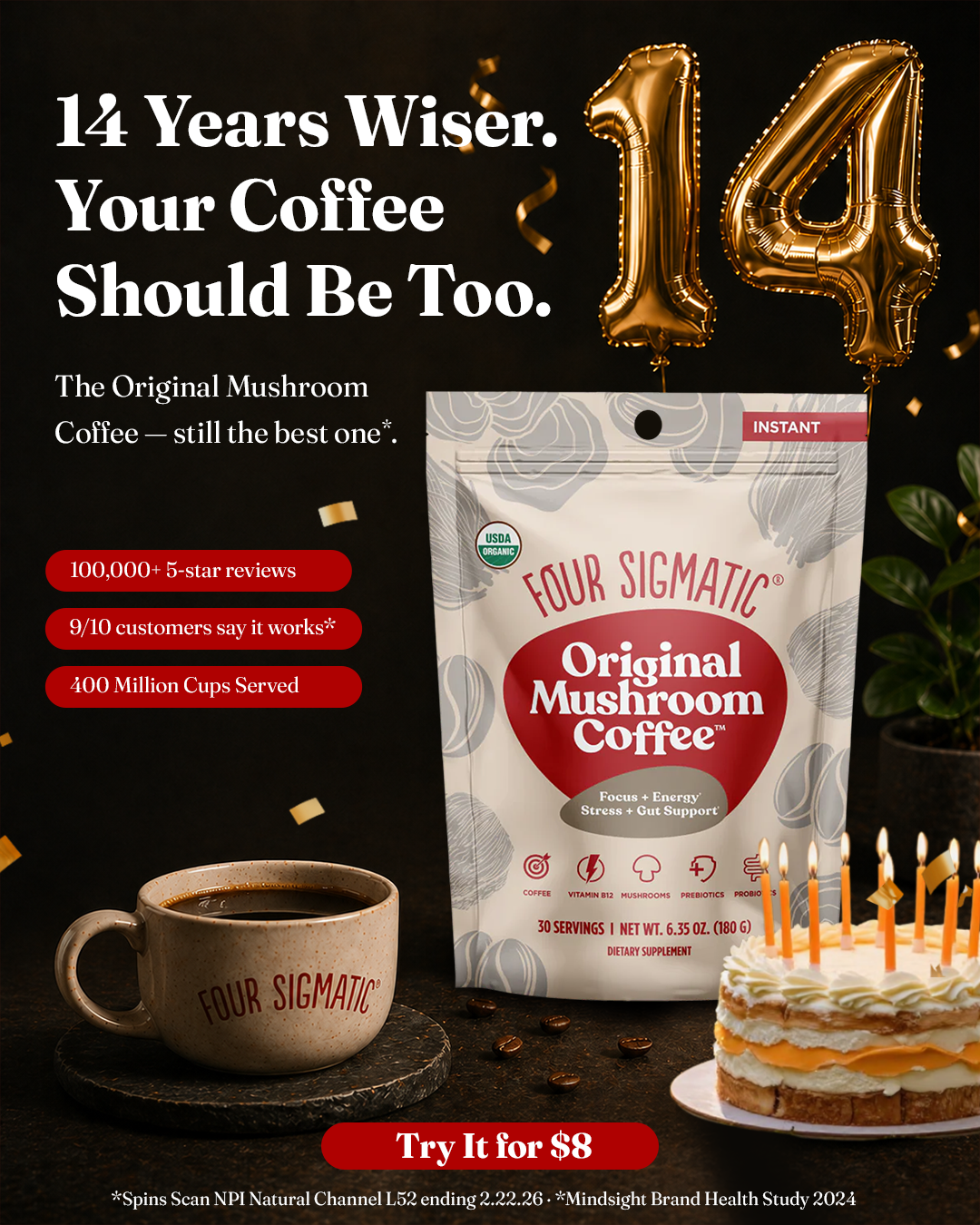 Four Sigmatic Facebook ad