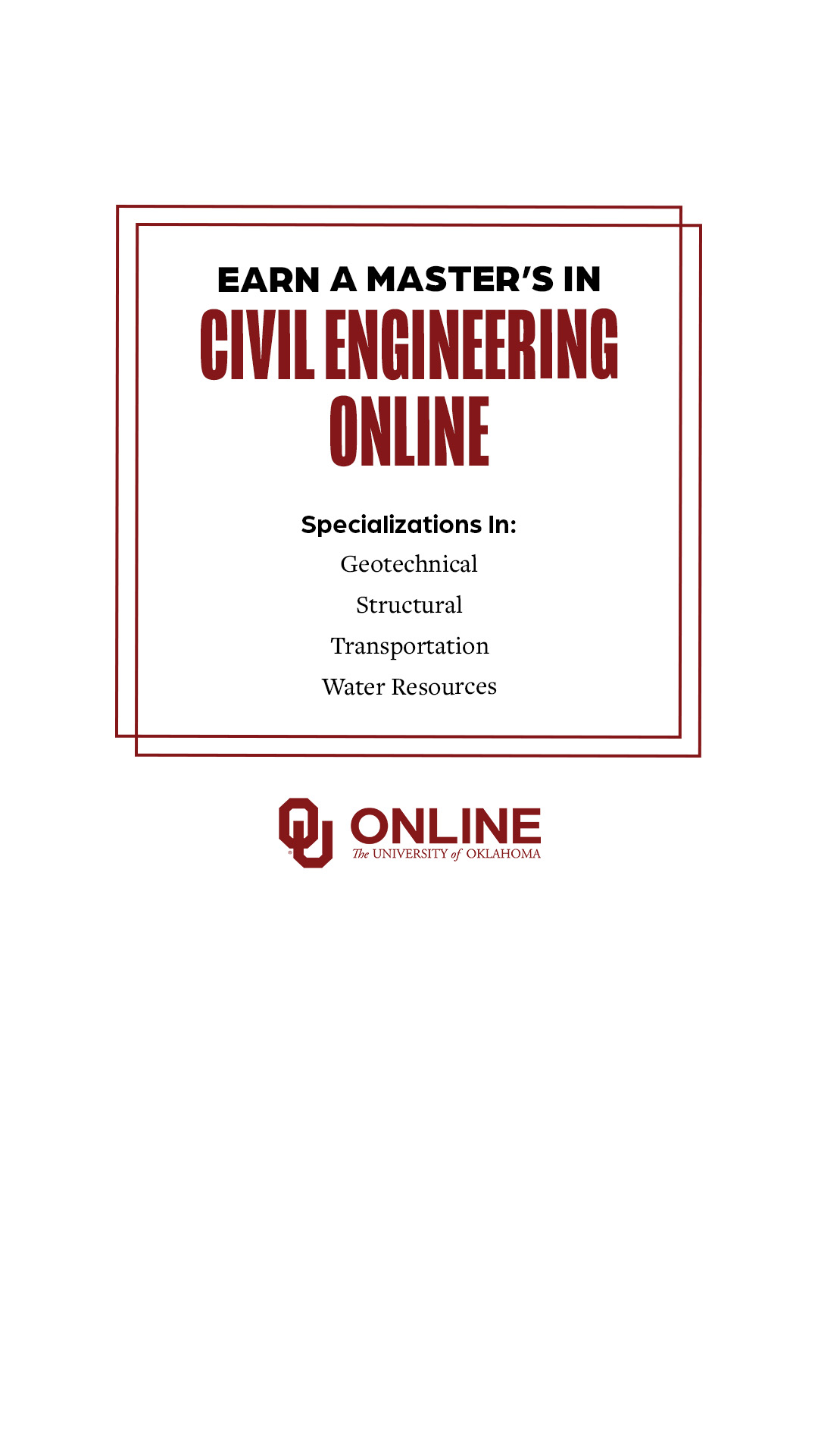 The University of Oklahoma Online Facebook ad