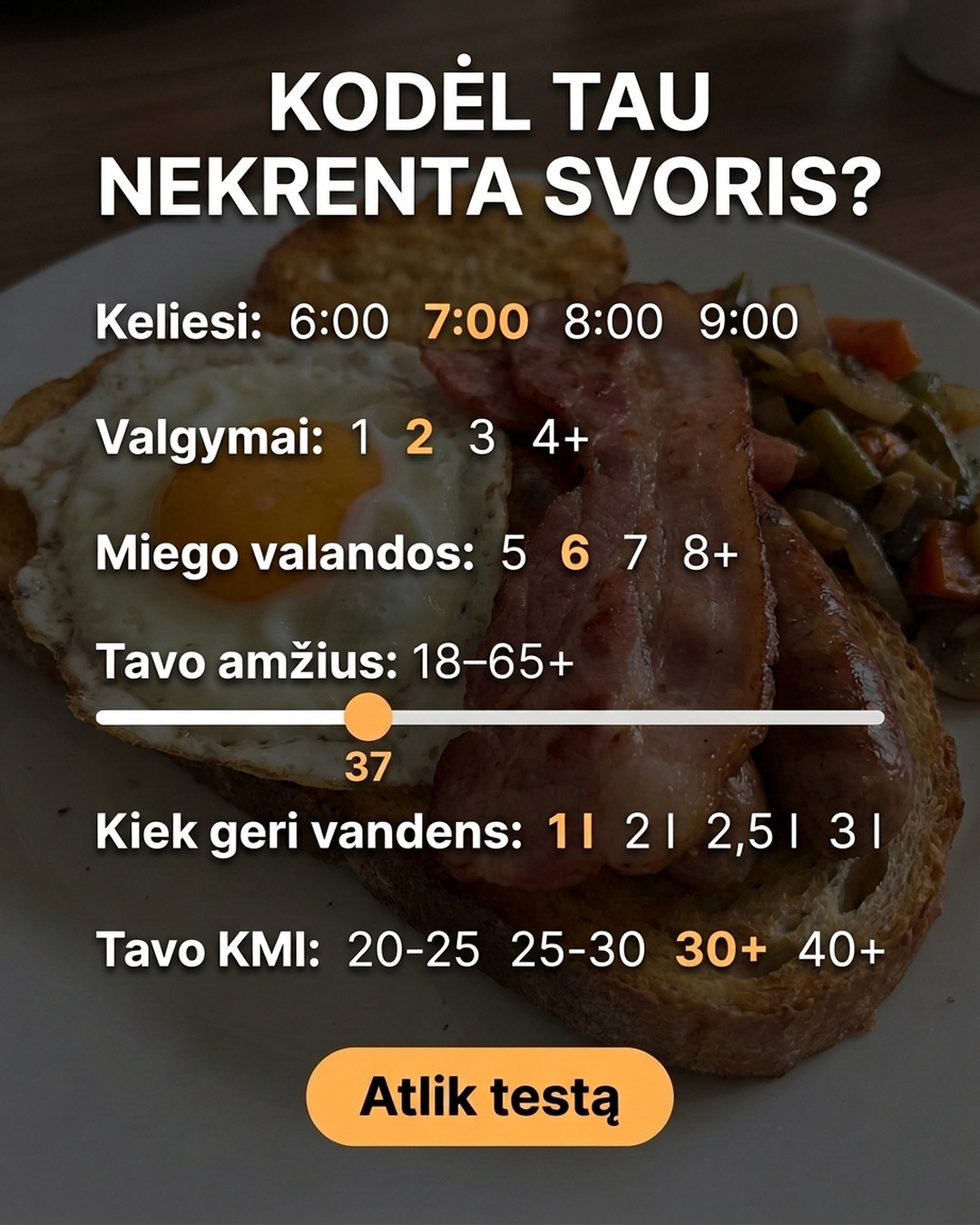 Dietistė Orinta Facebook ad: Atlik nemokamą testą