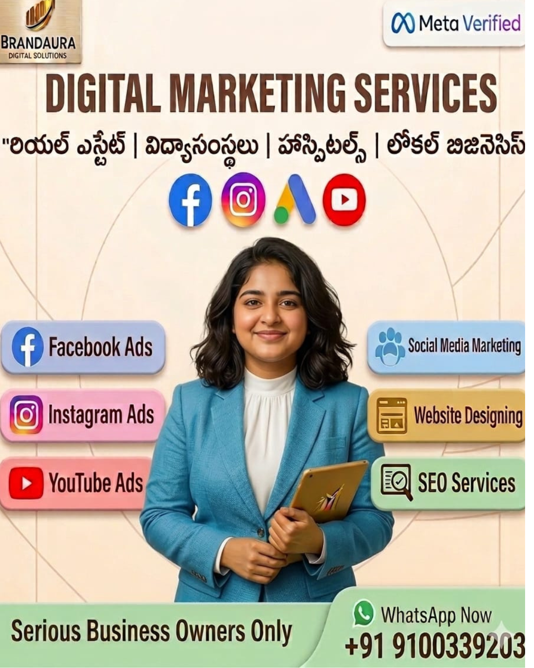 BrandAura Digital Solutions Facebook ad: Get high Quality Leads Today
