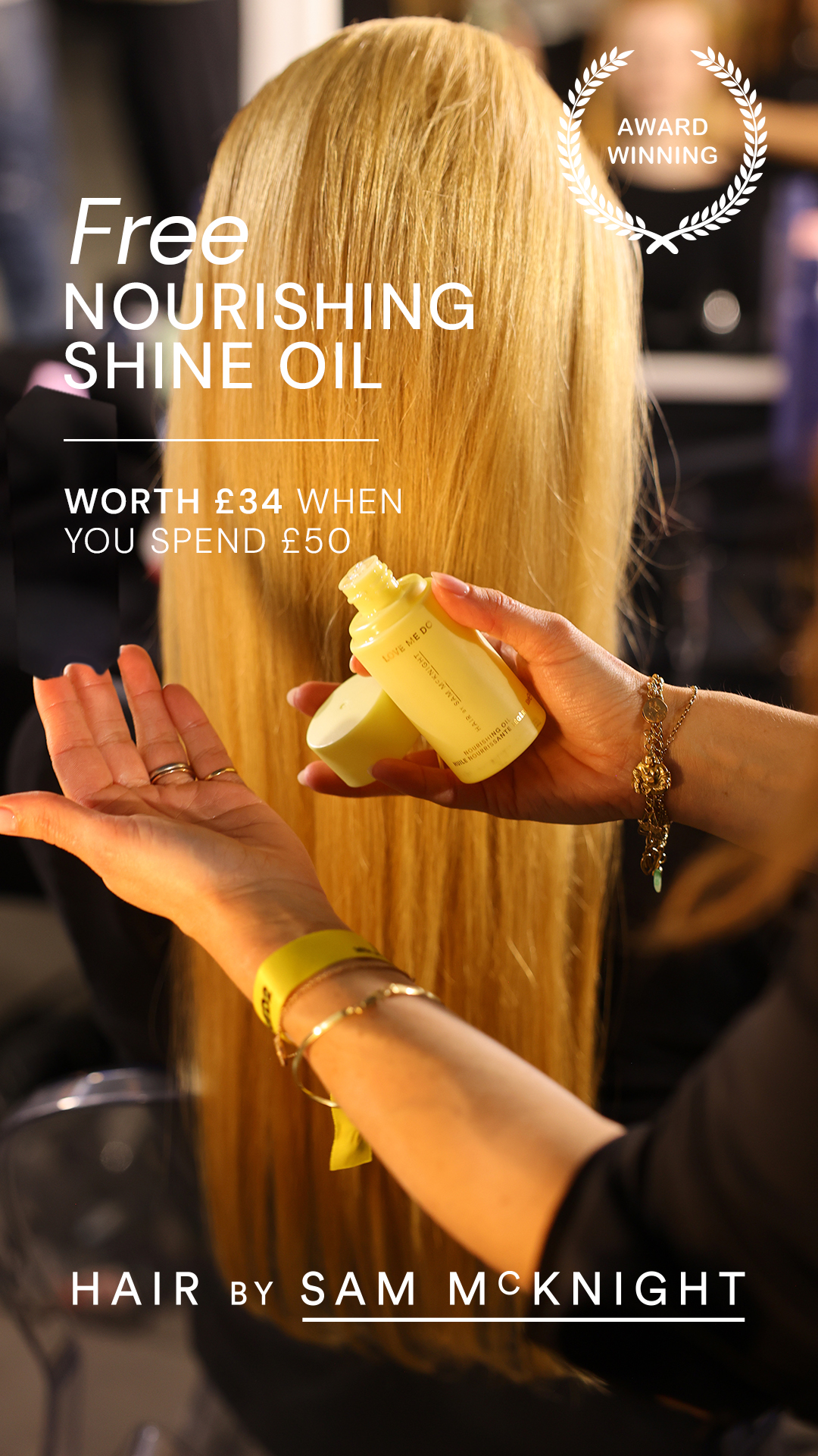 Hair by Sam McKnight Facebook ad