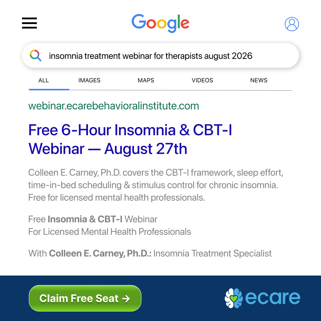 eCare Behavioral Health Institute Facebook ad