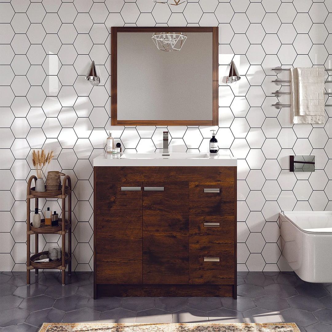 Avalon Flooring Facebook ad: Browse Bathroom Vanities