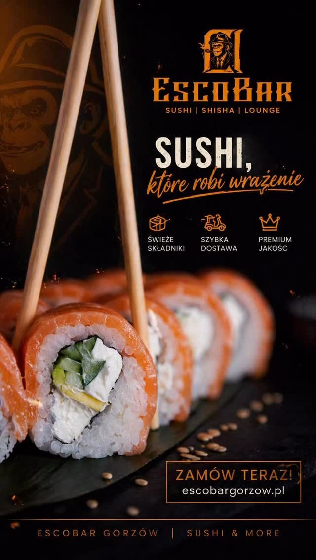 EscoBar Restauracja & Lounge Bar Facebook ad: Sushi, które pokochasz od pierwszego kęsa
