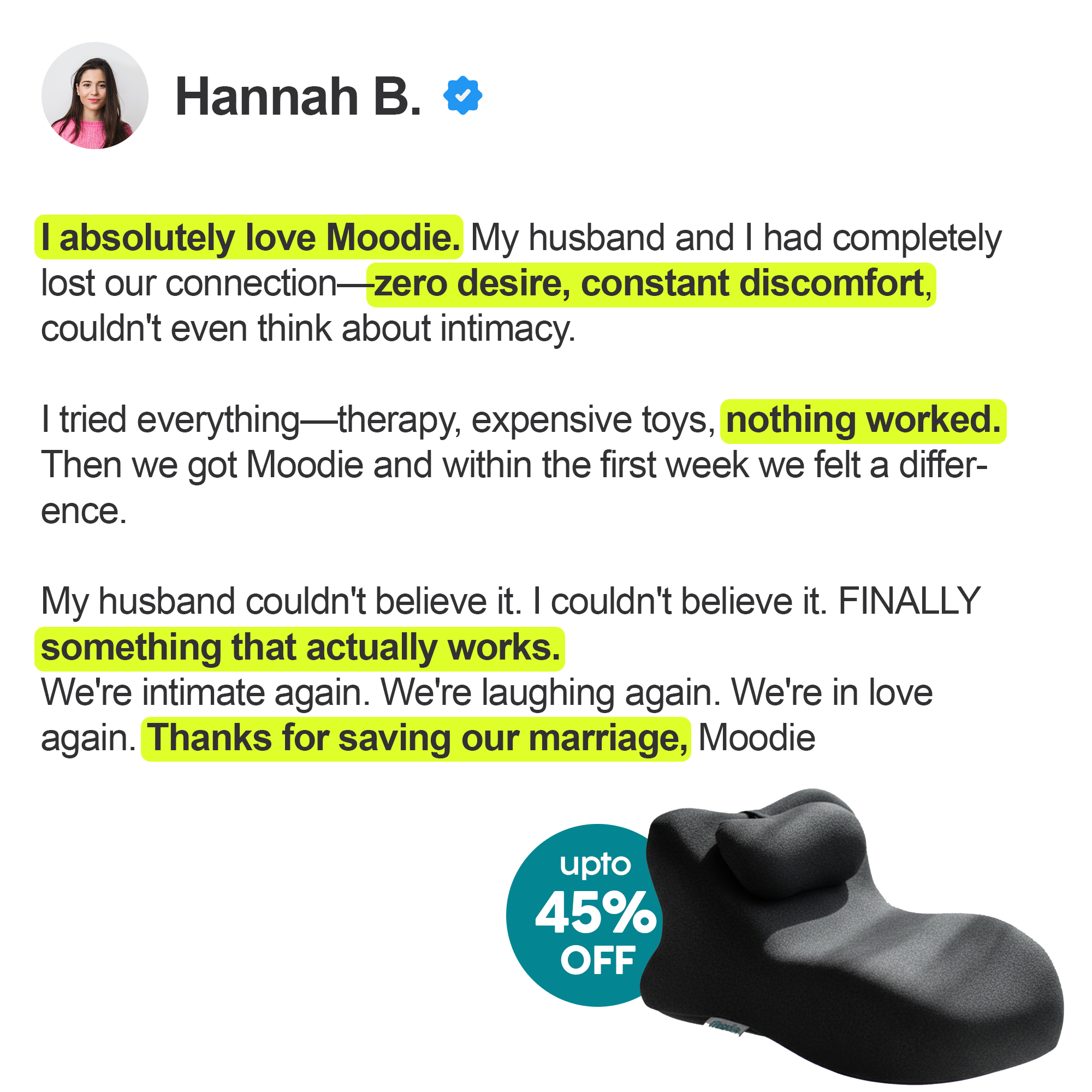 Moodie Facebook ad