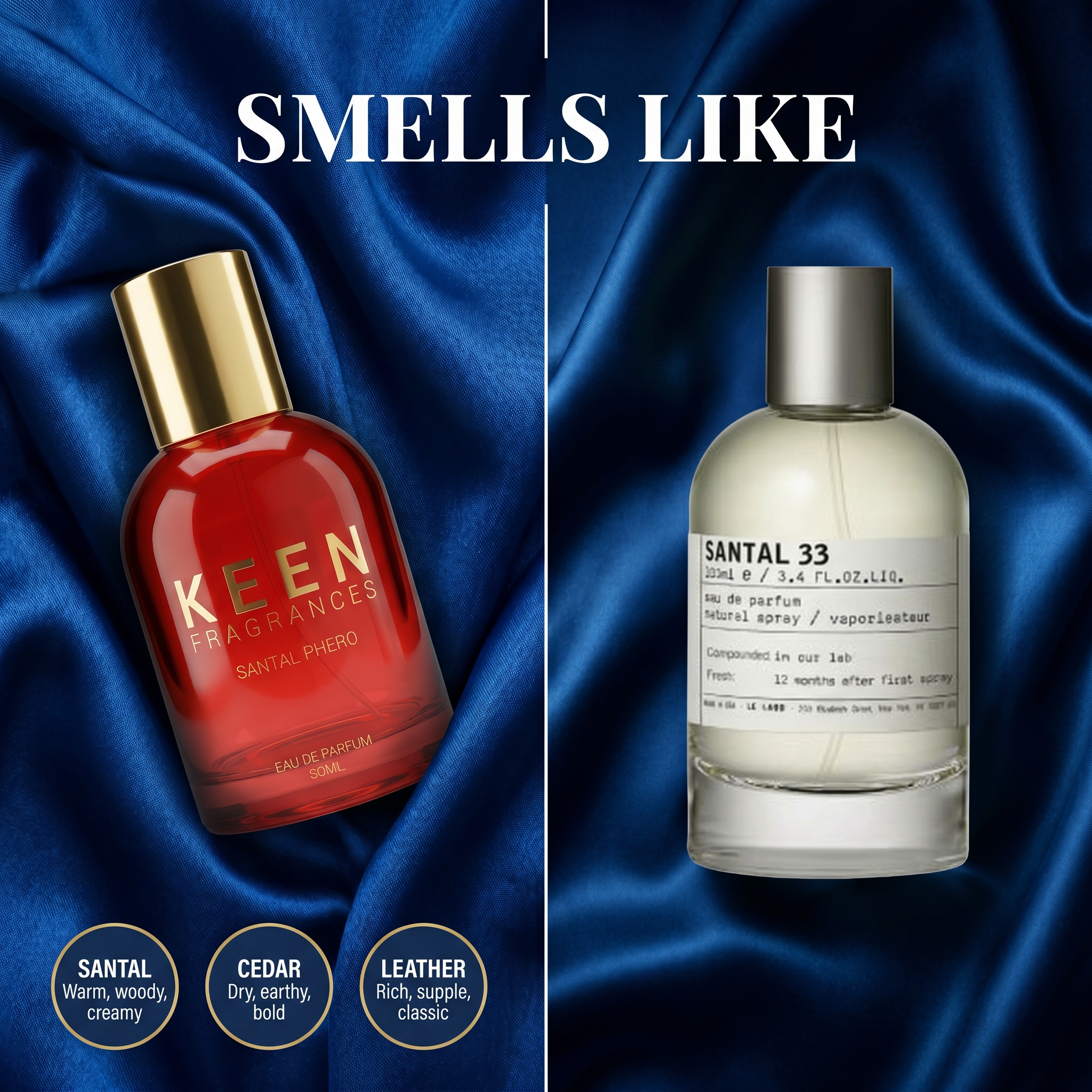 KEEN Fragrances - Pheromones Facebook ad: Infused with Pheromones. Designed to Attract.