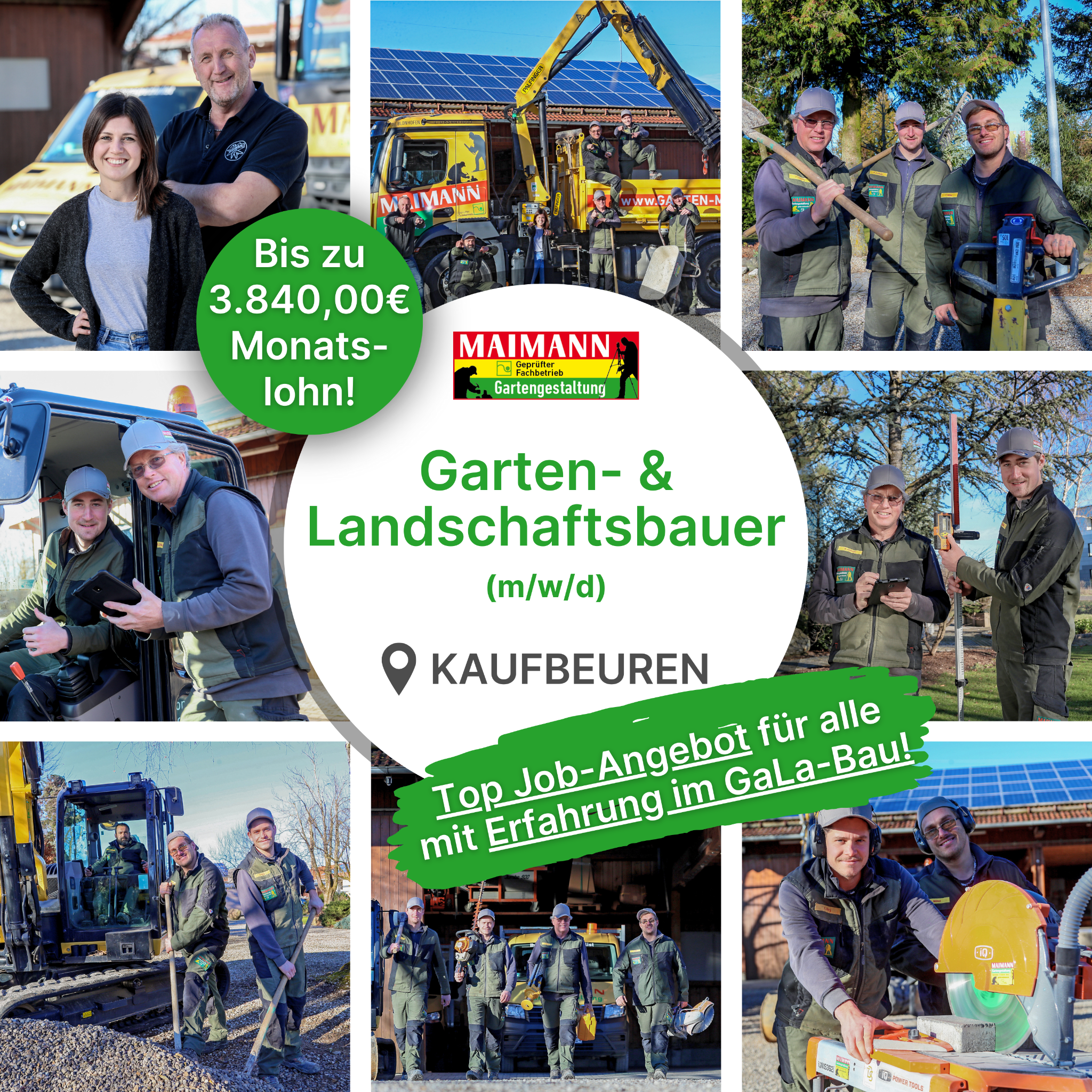 Candidate Flow Jobs Galabau Facebook ad: Du möchtest ein unwiderstehliches Job-Angebot?