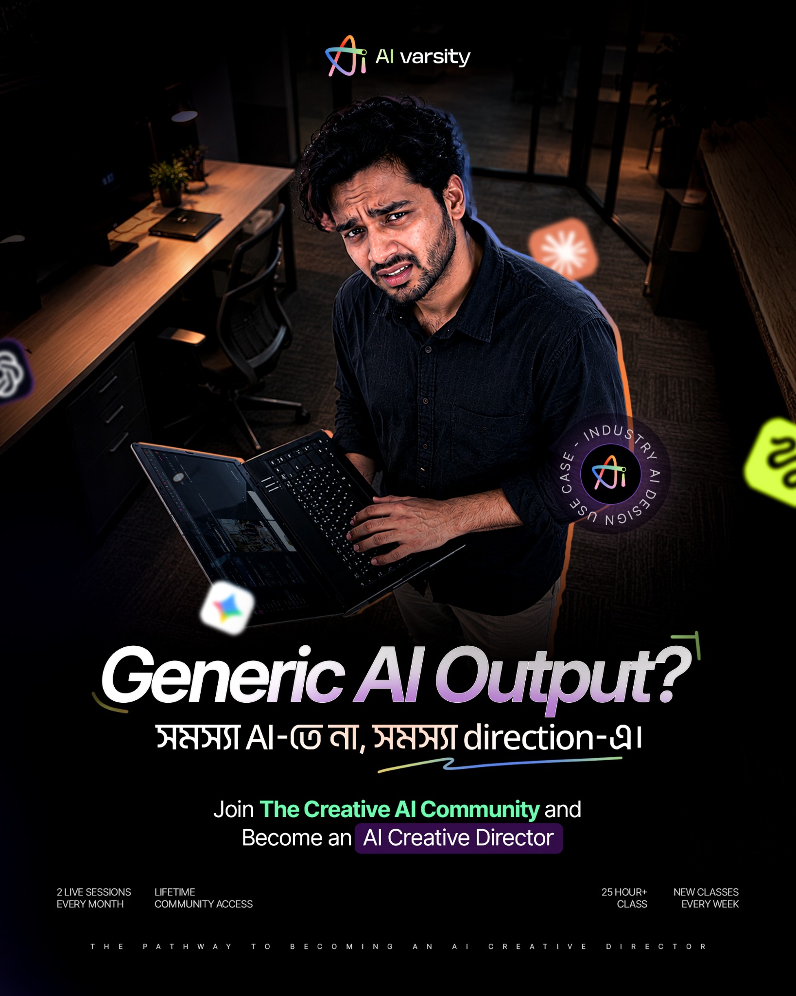 AI Varsity Bangla Facebook ad: Become a Creative AI Director