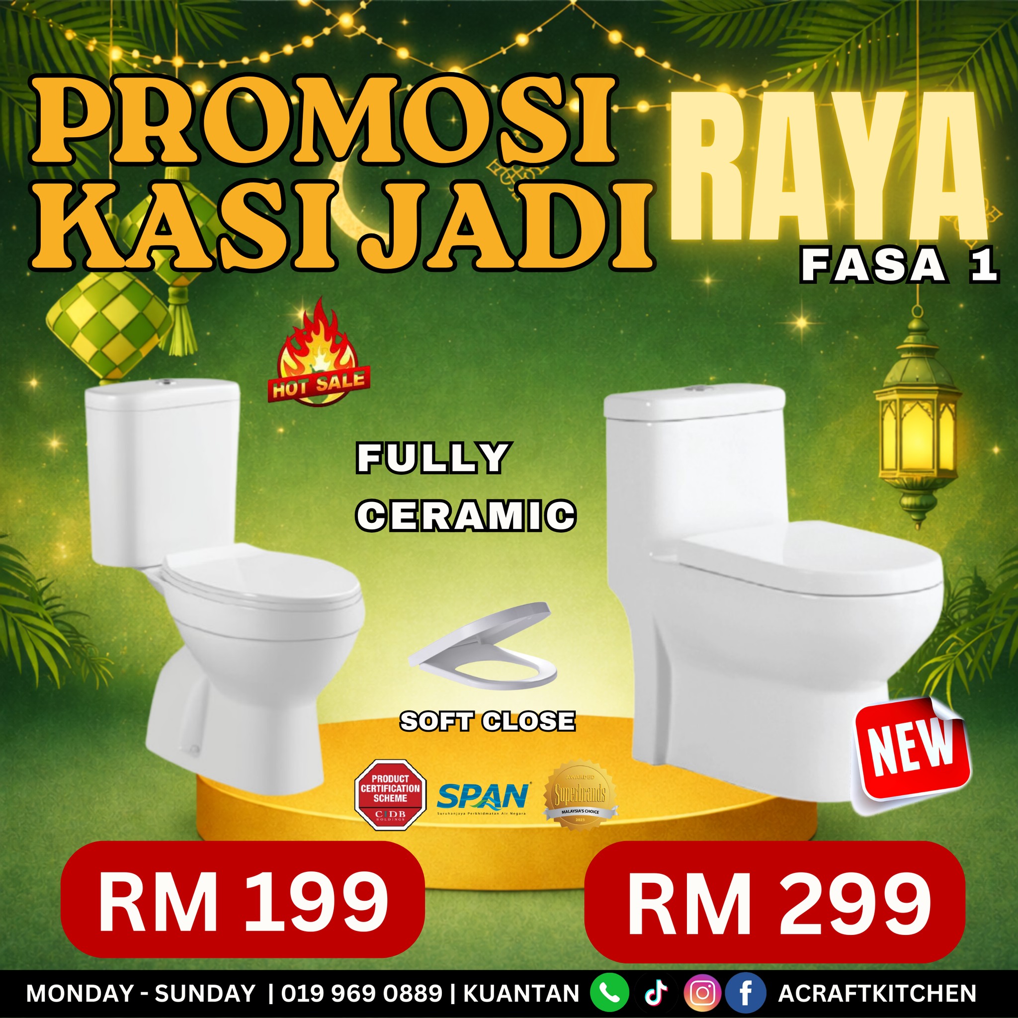 A Craft Idea Kuantan Facebook ad: RAYA KASI JADI 2026, A CRAFT KUANTAN