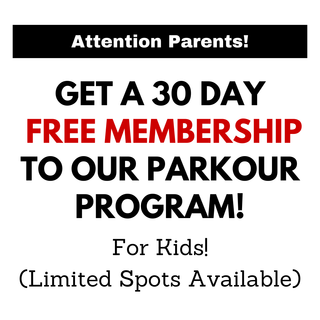 Missoula's Best Parkour Facebook ad: FREE 30-Day Membership!