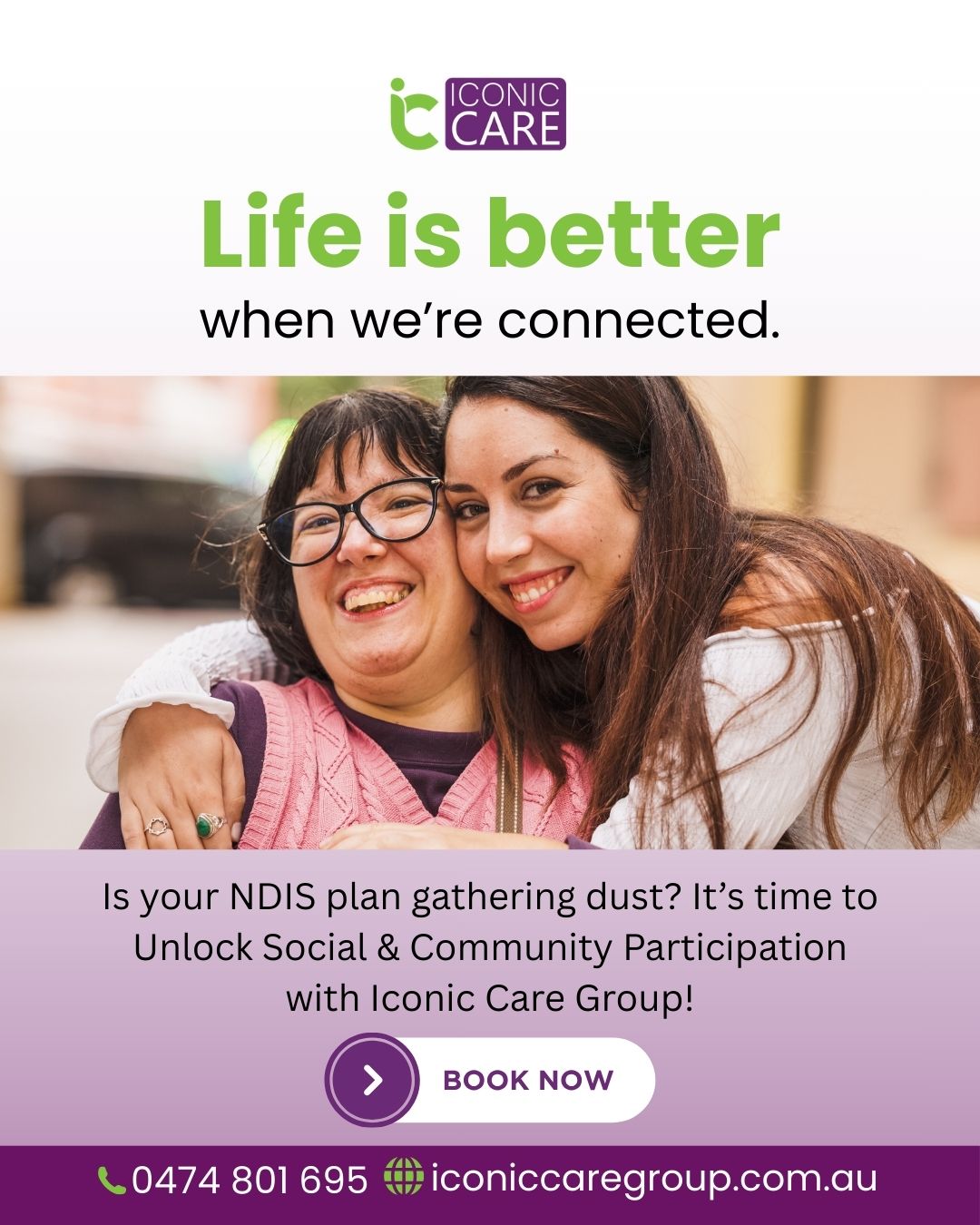Iconic Care Group Pty Ltd Facebook ad: Tired of running all over Sydney to get…