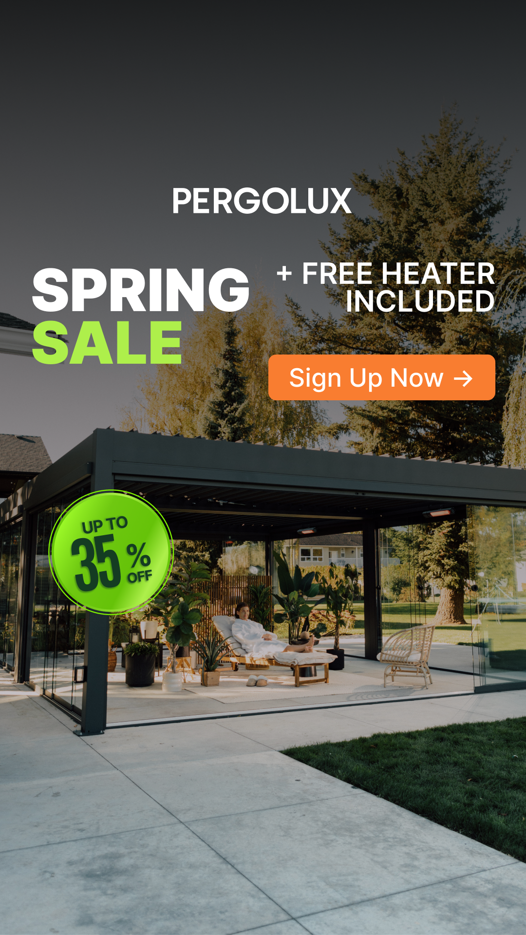 pergolux.au Facebook ad: Scandinavian Design - Built For Every Season