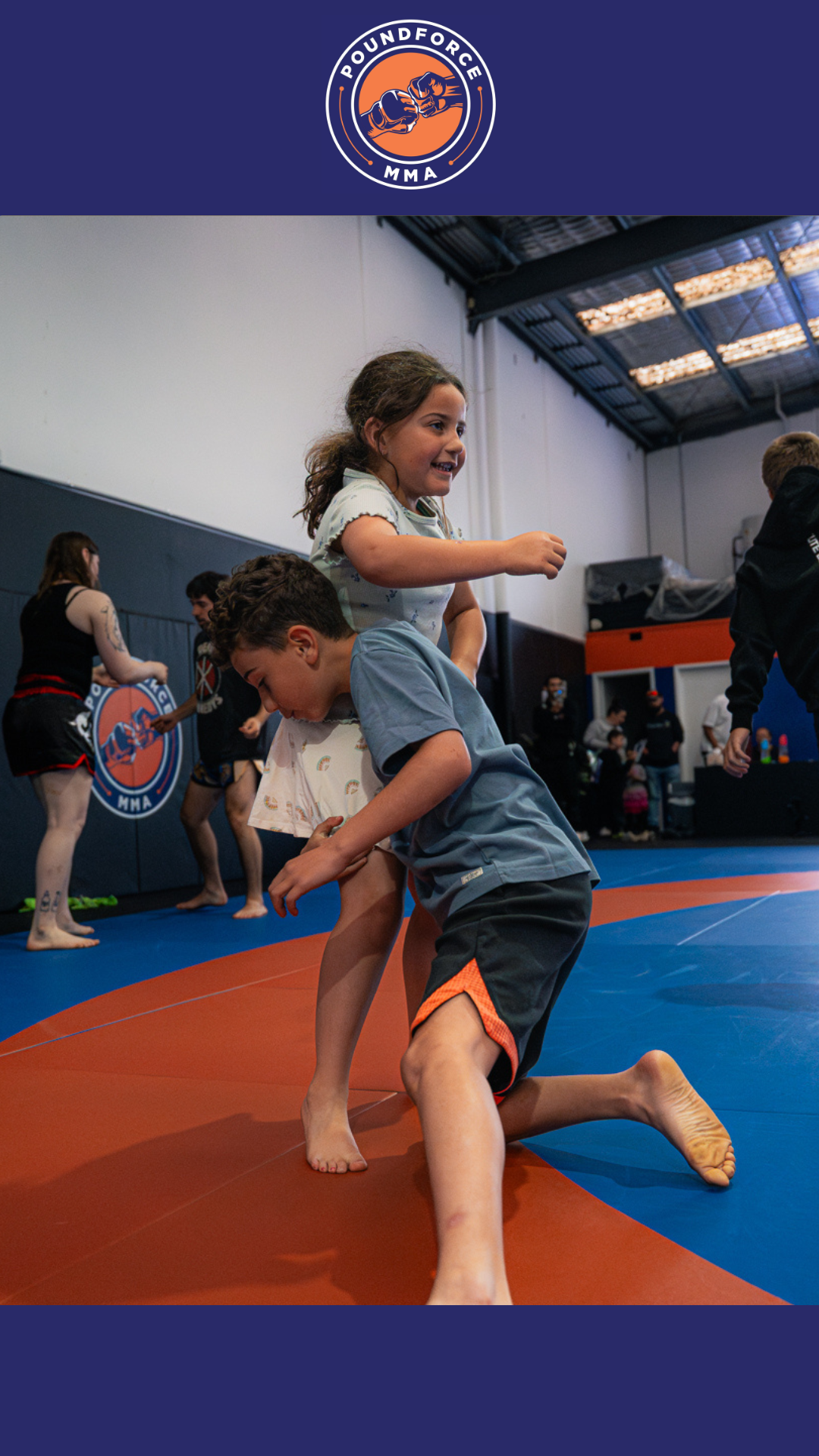 POUNDFORCE MMA Facebook ad: Free Kids Martial Arts Class!