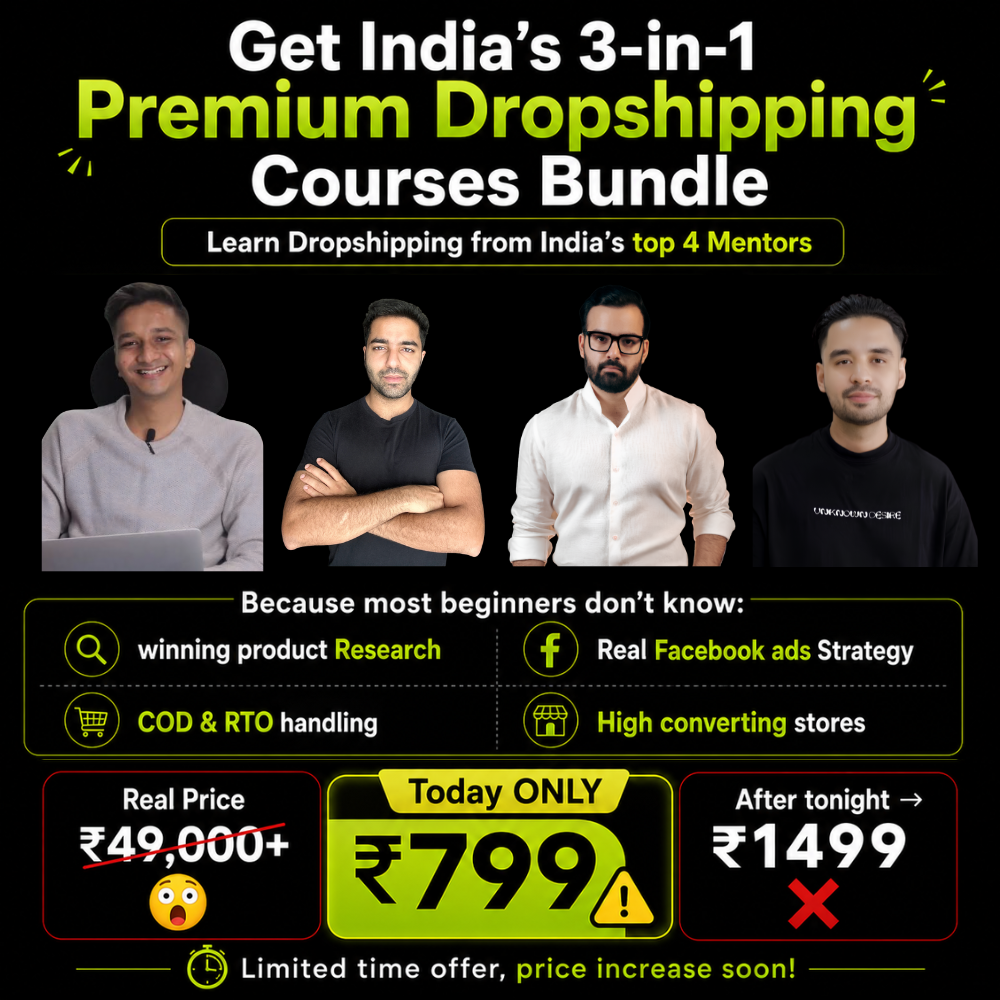 Digital Empire Facebook ad: Learn Dropshipping From India’s Top Mentors