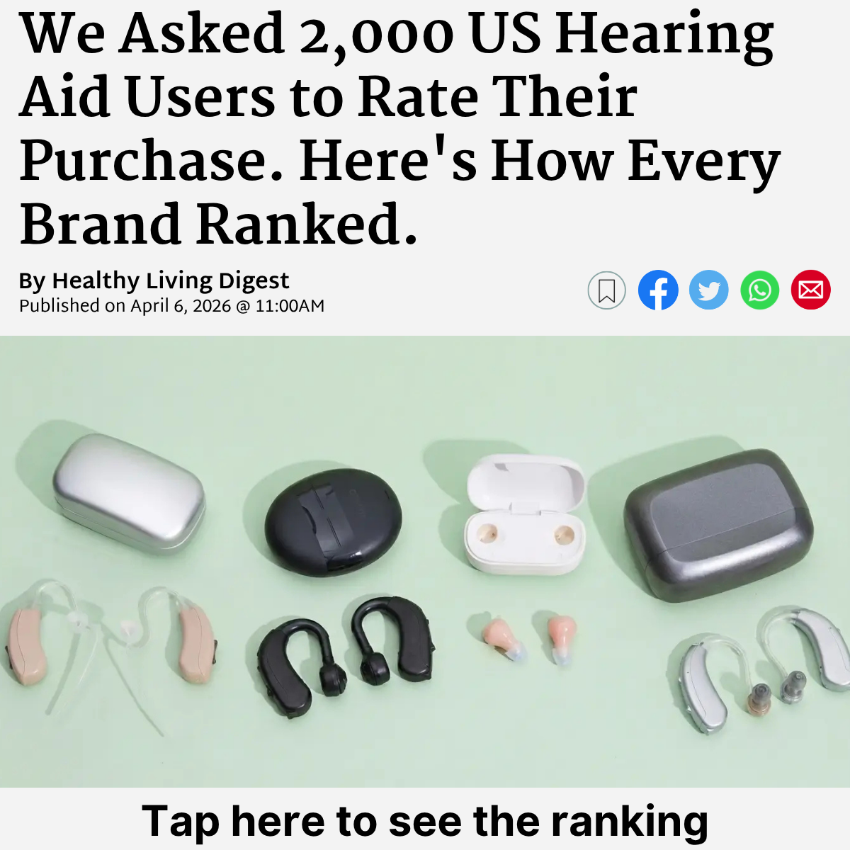 Healthy Living Digest Facebook ad