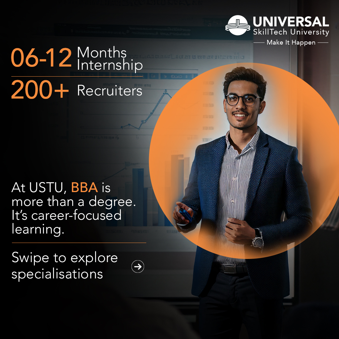 Universal SkillTech University Facebook ad: 06-12 Months Internship, 200+ recruiters, and…