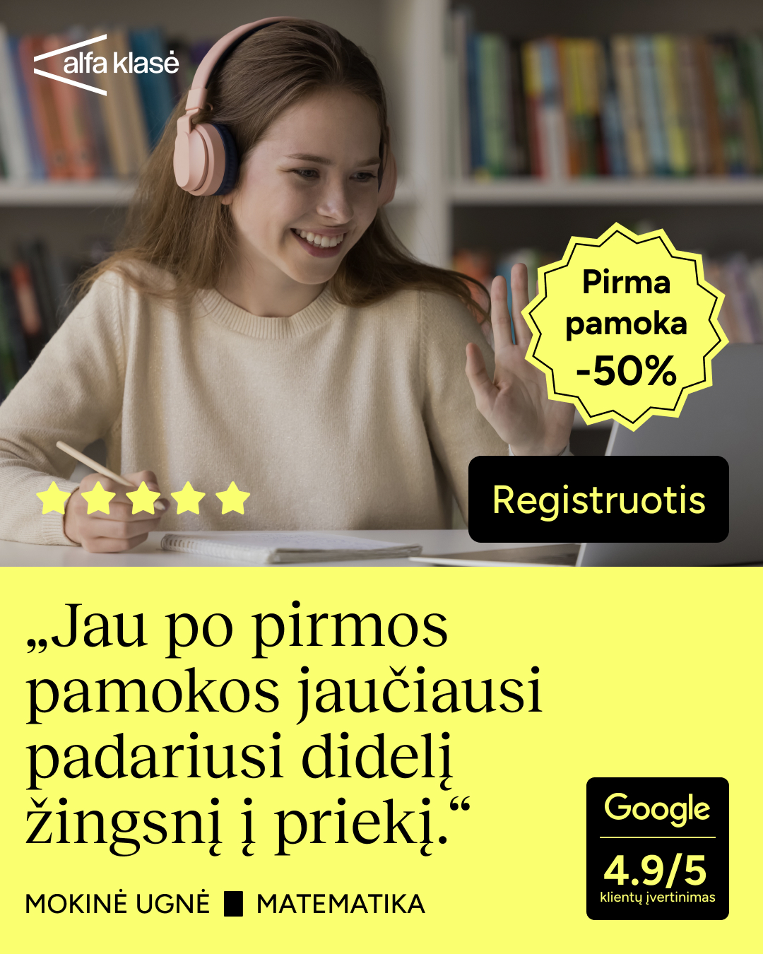 Alfa Klasė Facebook ad