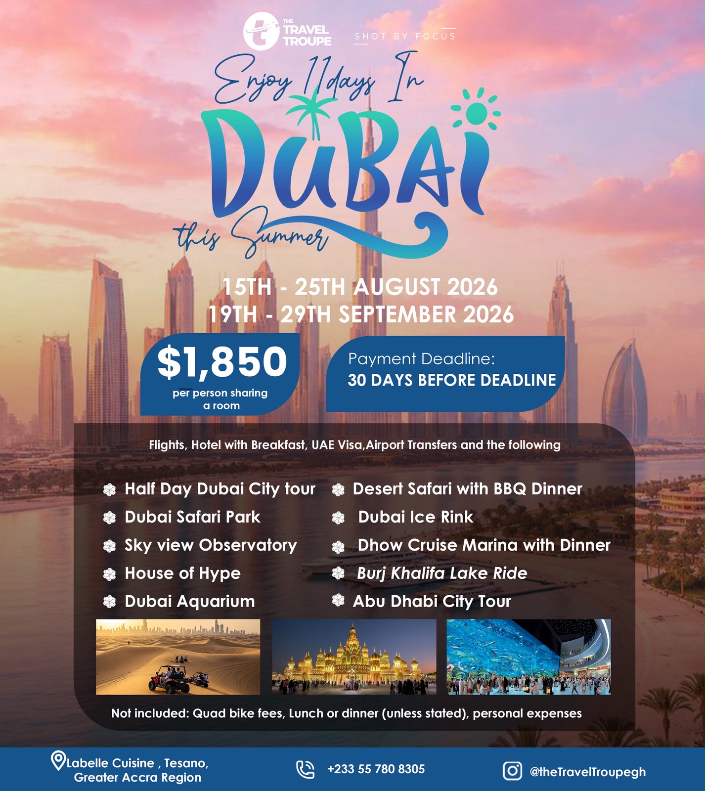 thetraveltroupegh Facebook ad: Unlock the world’s wonders with us!