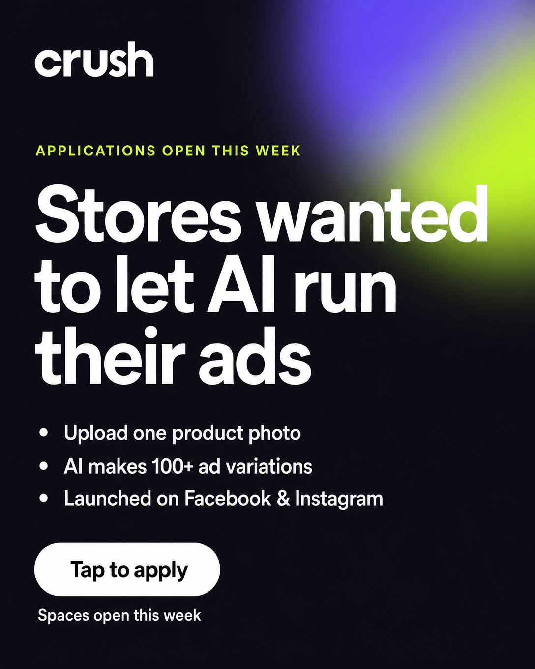 trycrush.ai Facebook ad