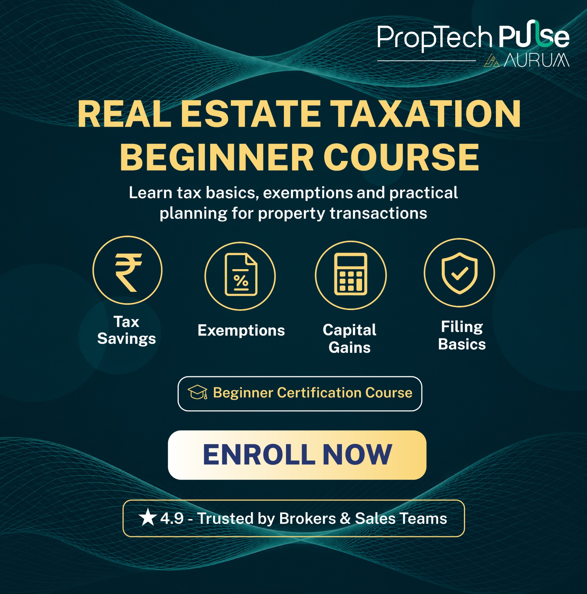 Aurum PropTech Limited Facebook ad: Real Estate Taxation Beginner Course