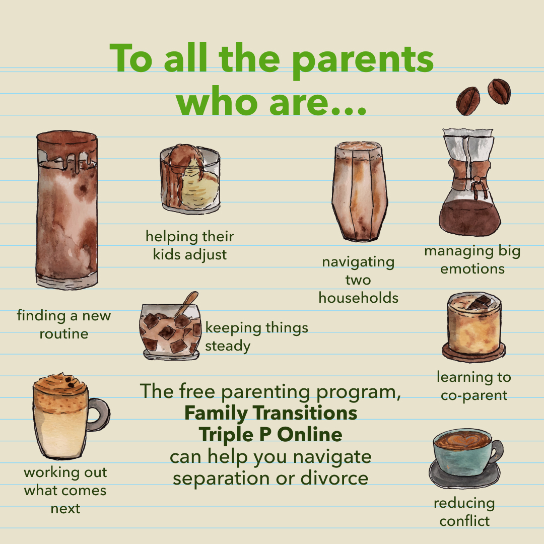Triple P - Positive Parenting Program Facebook ad: FREE support through separation