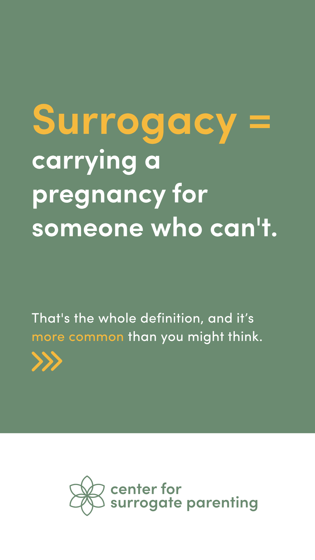 Center for Surrogate Parenting Facebook ad