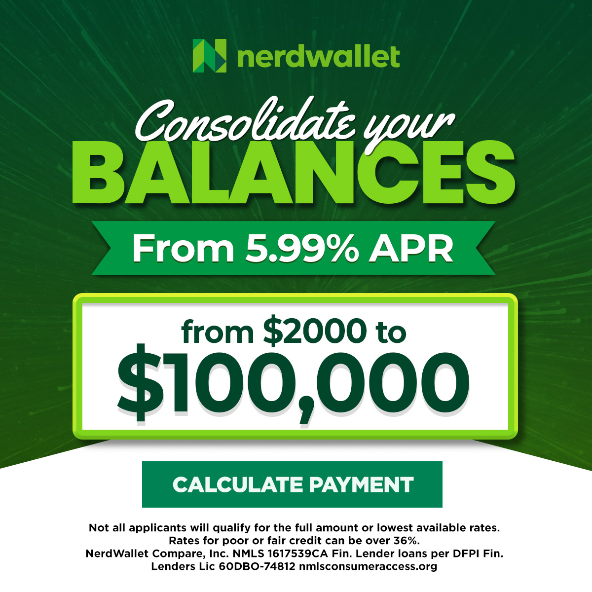 NerdWallet Facebook ad